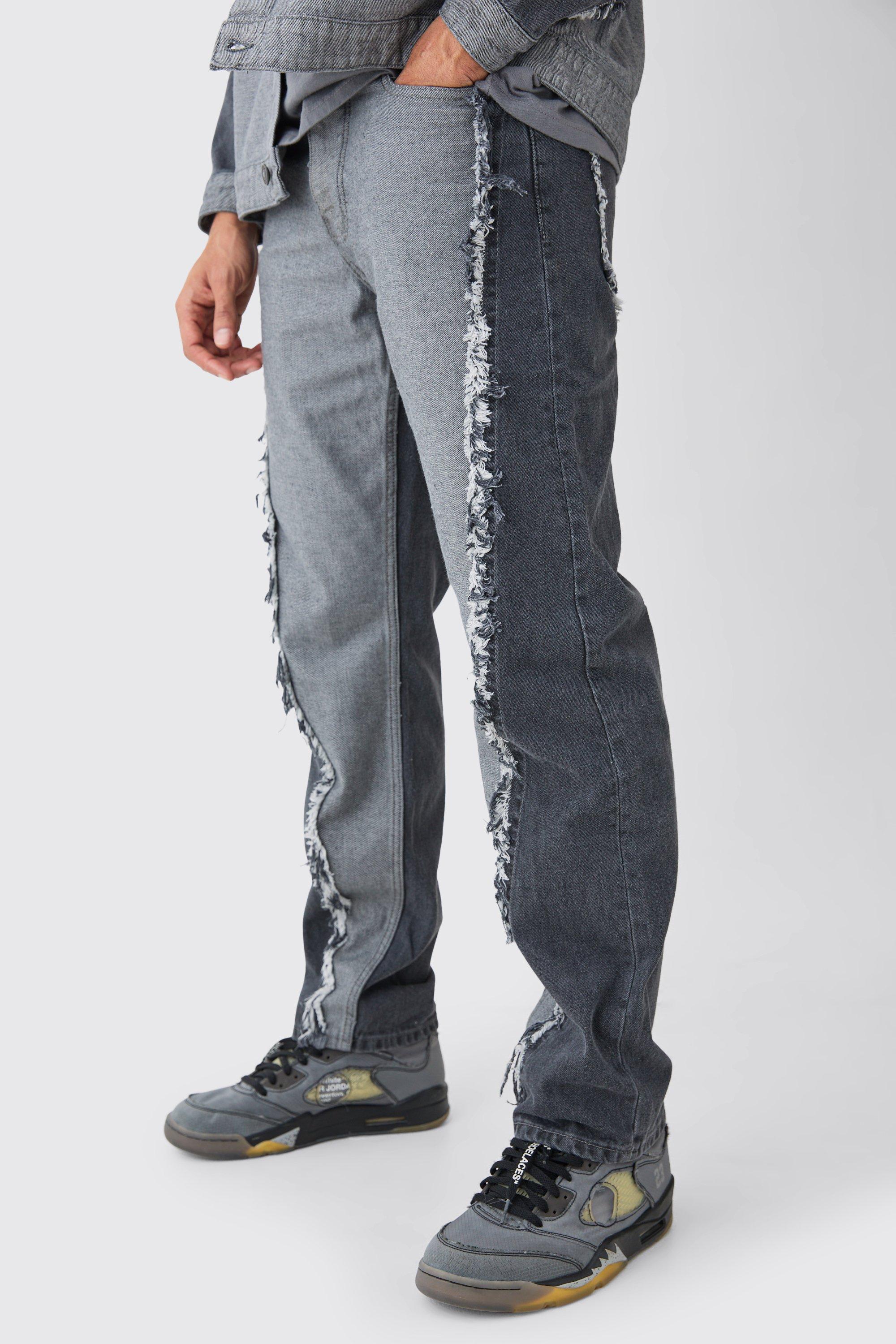 Grey 2025 frayed jeans